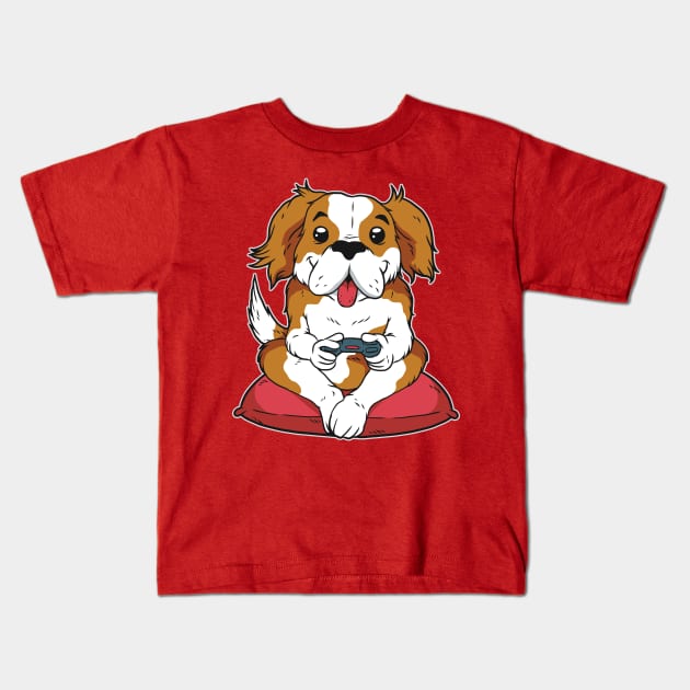 Dog player controller Kids T-Shirt by Shadowbyte91